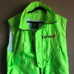 Vintage neon green Dufour ski vest